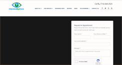 Desktop Screenshot of clarenceeyecare.com